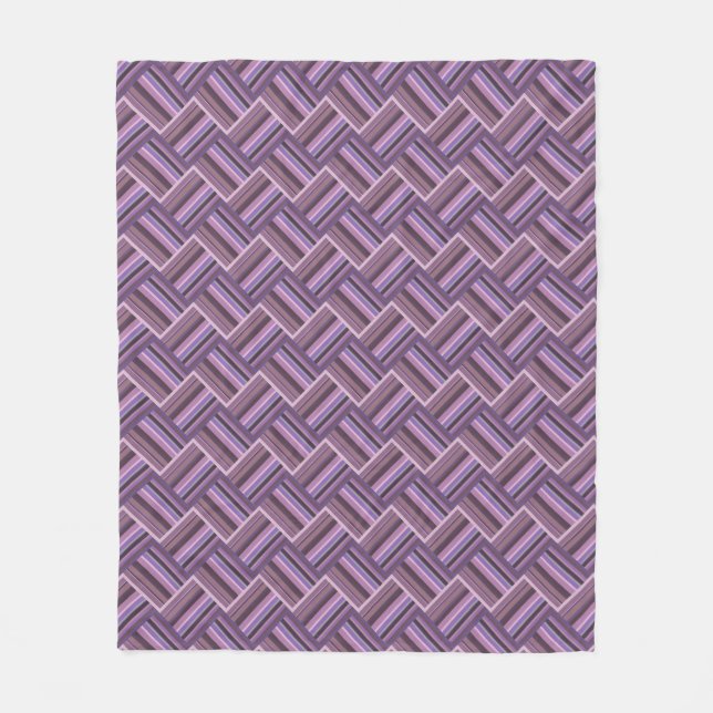 Cobertor De Velo Padrão de tecelagem diagonal das faixas de Mauve (Frente)