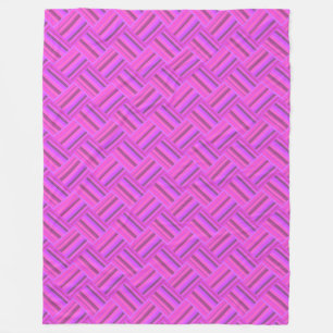 Cobertor De Velo Padrão de tecelagem diagonal de tiras cor-de-rosa