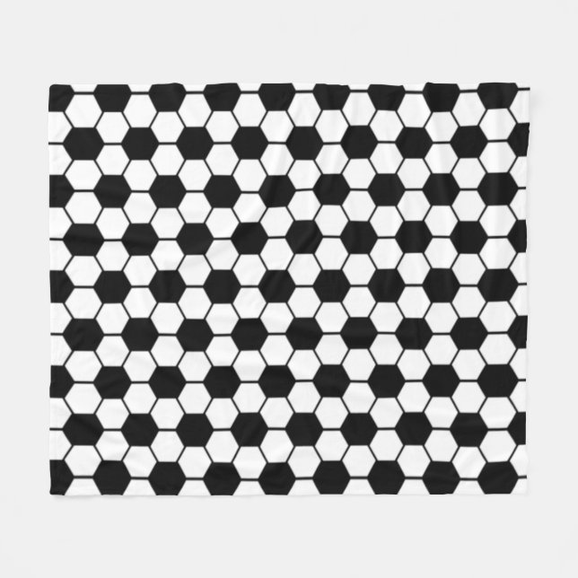 Cobertor De Velo Padrão de Textura de Bola de Futebol  (Frente (Horizontal))