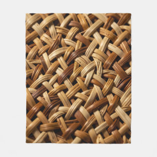 Cobertor De Velo Padrão de Textura de Trama de Vime de Rattan Natur