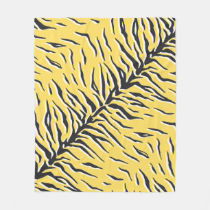 Cobertor De Velo Padrão de tigre preto e amarelo de safena sem cos
