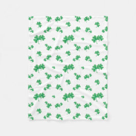Cobertor De Velo Padrão de Trevo Irlandês Verde Gradiente