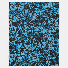 Cobertor De Velo Padrão de Triângulo Preto Azul
