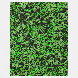 Cobertor De Velo Padrão de Triângulo Preto Verde