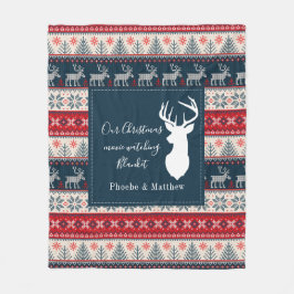 Cobertor De Velo Padrão de tricô de Natal personalizado