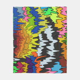 Cobertor De Velo Padrão de Triquete de Stripe Colorida de Pista Líq