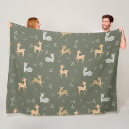 Cobertor De Velo Padrão de Veado de Natal sem Olhos