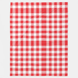 Cobertor De Velo Padrão de Verificação de Gingham Vermelho Encantad