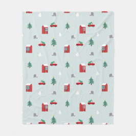 Cobertor De Velo Padrão de Vila de Natal Fofo