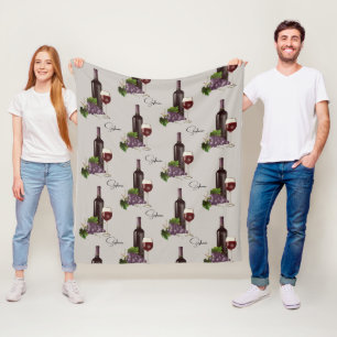 Cobertor De Velo Padrão de vinho tinto personalizado