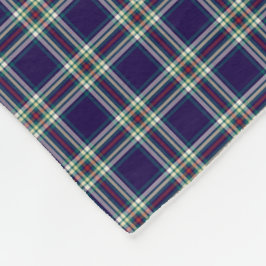 Cobertor De Velo Padrão de Xadrez da Vintage Azul Escuro