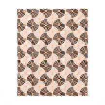 Padrão do Anel do Círculo Negro bege Art-Deco Retr