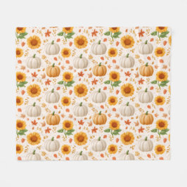 Cobertor De Velo Padrão do Autumn Pumpkins & Sunflower