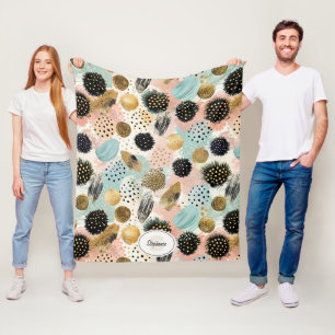 Cobertor De Velo Padrão do círculo de abstrato - com brilho e manch