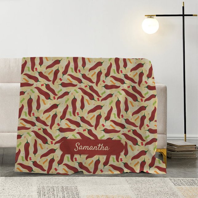 Cobertor De Velo Padrão do Fiesta Fun Red Chile (Criador carregado)