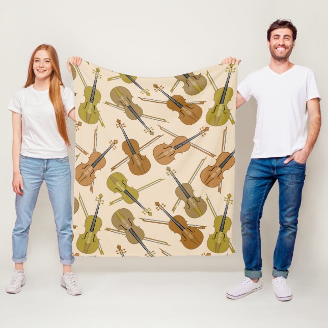 Cobertor De Velo Padrão do Instrumento Musical Cello (In Situ)