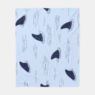 Cobertor De Velo Padrão do Oceano Fin de Tubarão