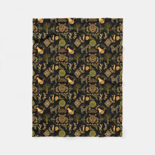 Cobertor De Velo Padrão do ouro 03.bw Preto BG