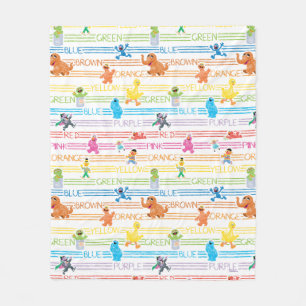 Cobertor De Velo Padrão do Rainbow Color Sesame Pals