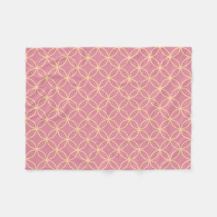 Cobertor De Velo Padrão dos círculos de pétalas de cor rosa-rosa e