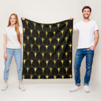 Padrão Dourado De Arte Brilhante Em Fundo Preto