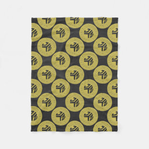Cobertor De Velo Padrão Dourado de Token de Metrô do Brooklyn
