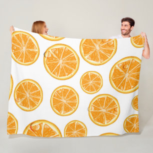 Cobertor De Velo Padrão em estilo retrô de fatias de laranja.