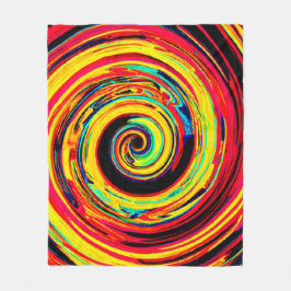 Cobertor De Velo Padrão Espiral Colorido Brilhante