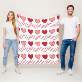 Cobertor De Velo Padrão Feliz Dia dos Namorados Corações Vermelhos 