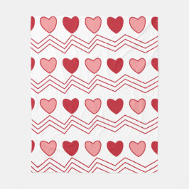 Cobertor De Velo Padrão Feliz Dia dos Namorados Corações Vermelhos