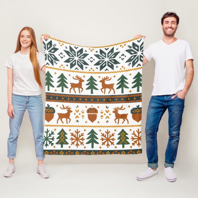 Cobertor De Velo Padrão Festivo da Floresta de Inverno (In Situ)