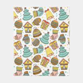 Cobertor De Velo Padrão Festivo Moderno do Natal Feriado