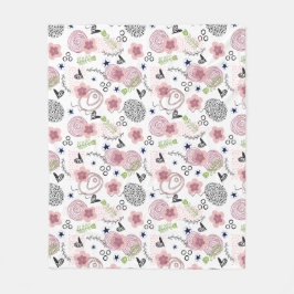 Cobertor De Velo Padrão Floral Bonito