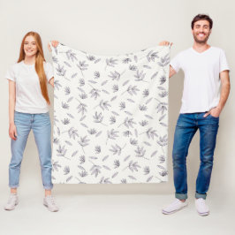 Cobertor De Velo Padrão Floral Botânico Vitoriano Escuro e Sombrio