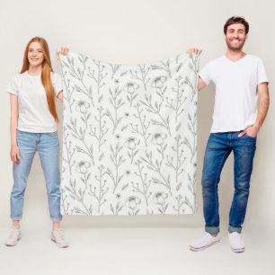 Cobertor De Velo Padrão Floral Botânico Vitoriano Escuro e Sombrio