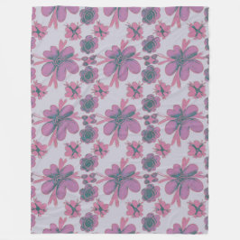 Cobertor De Velo Padrão Floral Chic