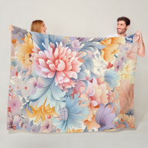 Padrão Floral Colorido Elegante Arte no Japão