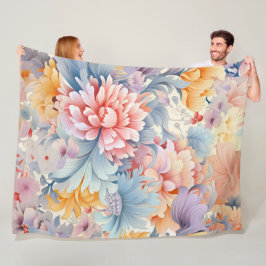 Cobertor De Velo Padrão Floral Colorido Elegante Arte no Japão