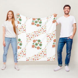 Cobertor De Velo Padrão Floral Contemporâneo Moderno