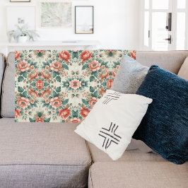 Cobertor De Velo Padrão Floral de Algodão do País