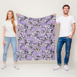 Cobertor De Velo Padrão Floral de Lilás Lavanda Feminino