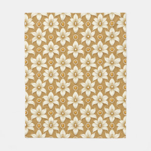 Cobertor De Velo Padrão Floral de Ouro Luxuoso Com Moti de Lírio Br