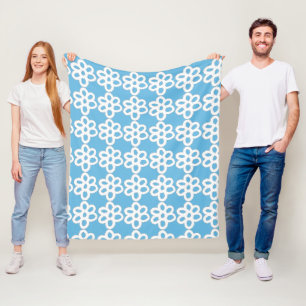 Cobertor De Velo Padrão Floral de rendas brancas Sherpa Blanket