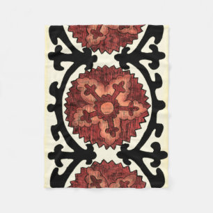 Cobertor De Velo Padrão Floral Decorativo do Estilo Suzani