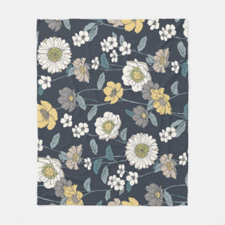 Cobertor De Velo Padrão floral e artístico sem costura desenhado à