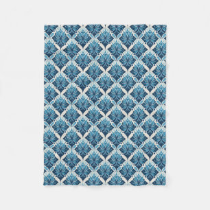 Cobertor De Velo Padrão Floral Elegante Boho em Azul