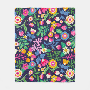 Cobertor De Velo Padrão Floral Exótico Pintado à Mão-48330