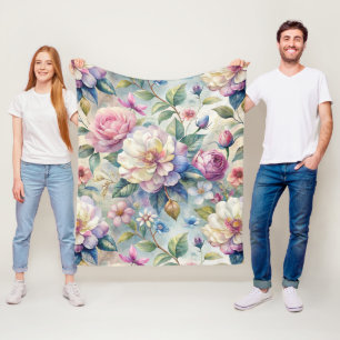 Cobertor De Velo Padrão Floral Inspirado na Vintage