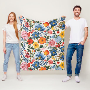 Cobertor De Velo Padrão Floral Inspirado na Vintage