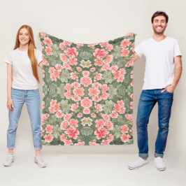 Cobertor De Velo Padrão Floral Invisível Flores De Gerânio